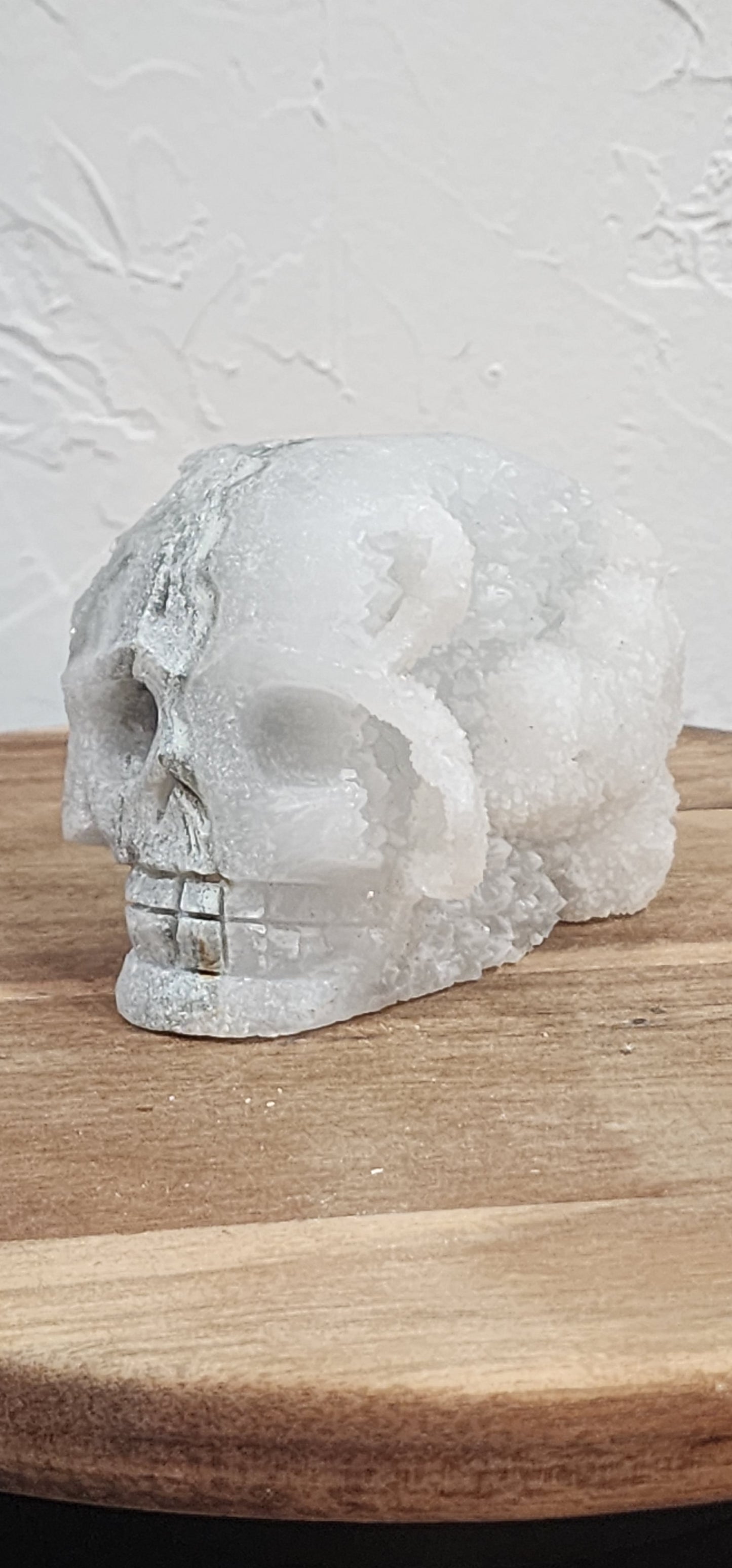 Flourite with quartz skull