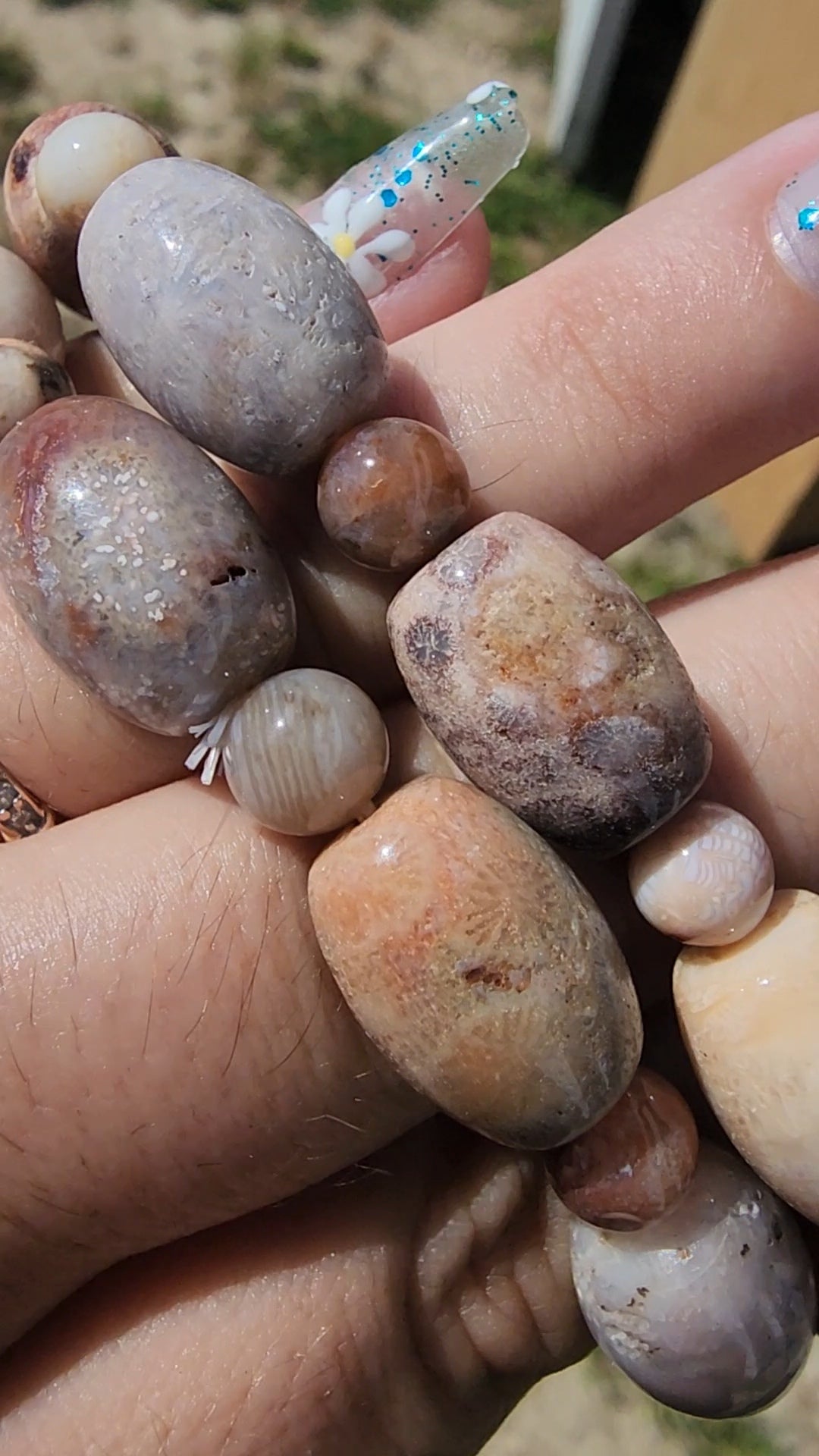 Coral jasper bracelet