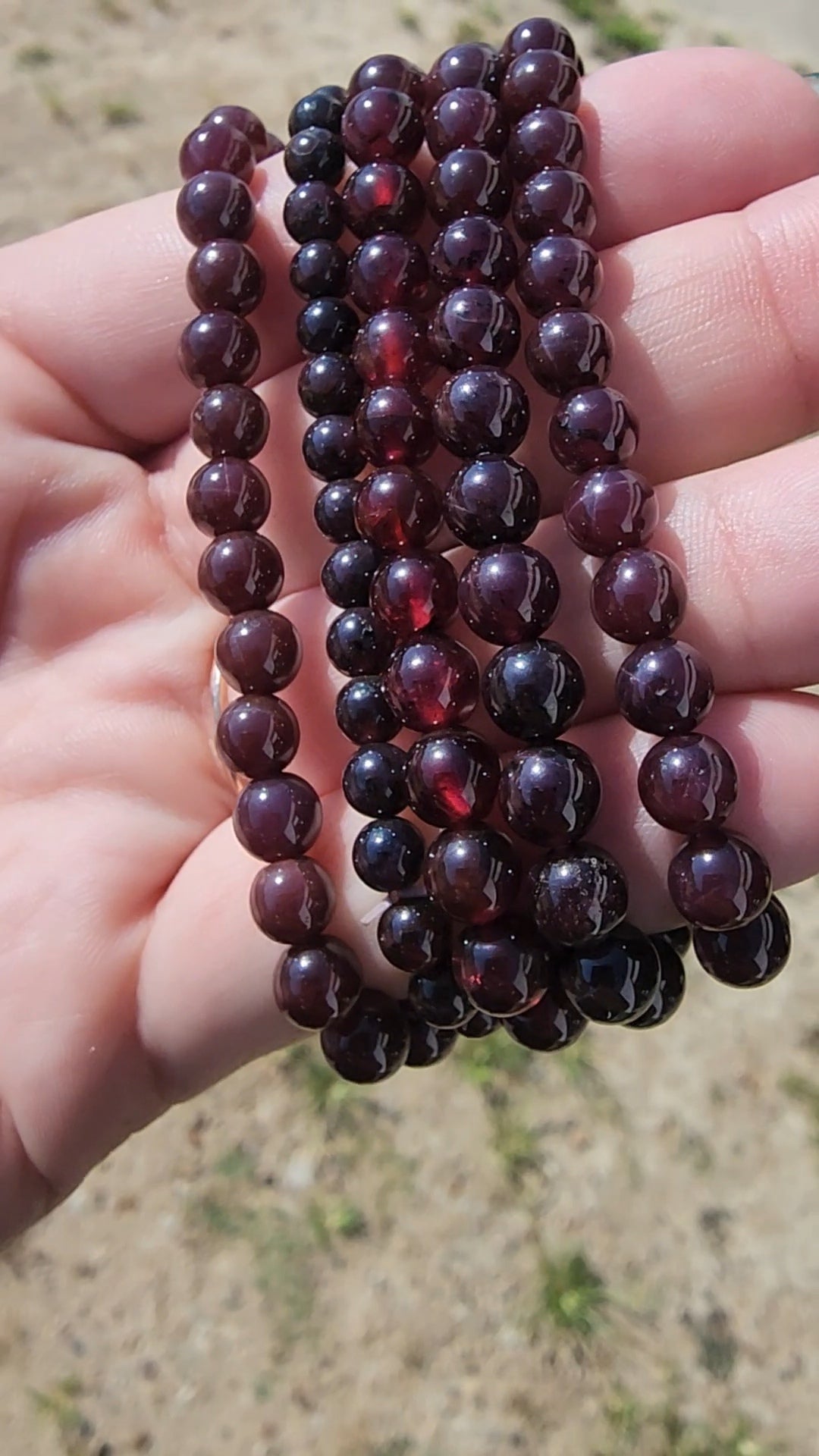 Starlight garnet bracelet