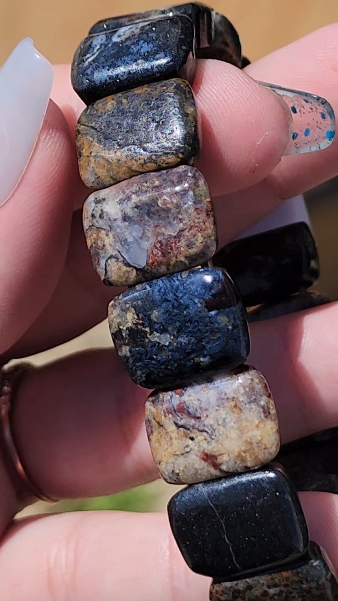 Pietersite soft bangle