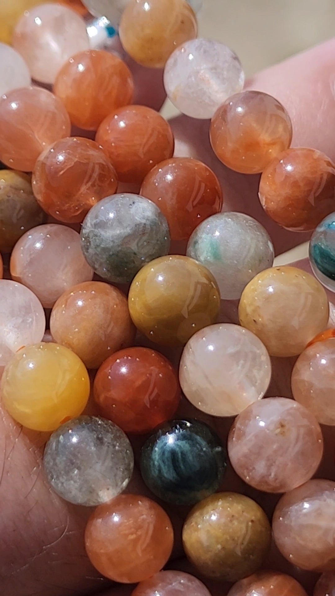 Rainbow rutile bracelet