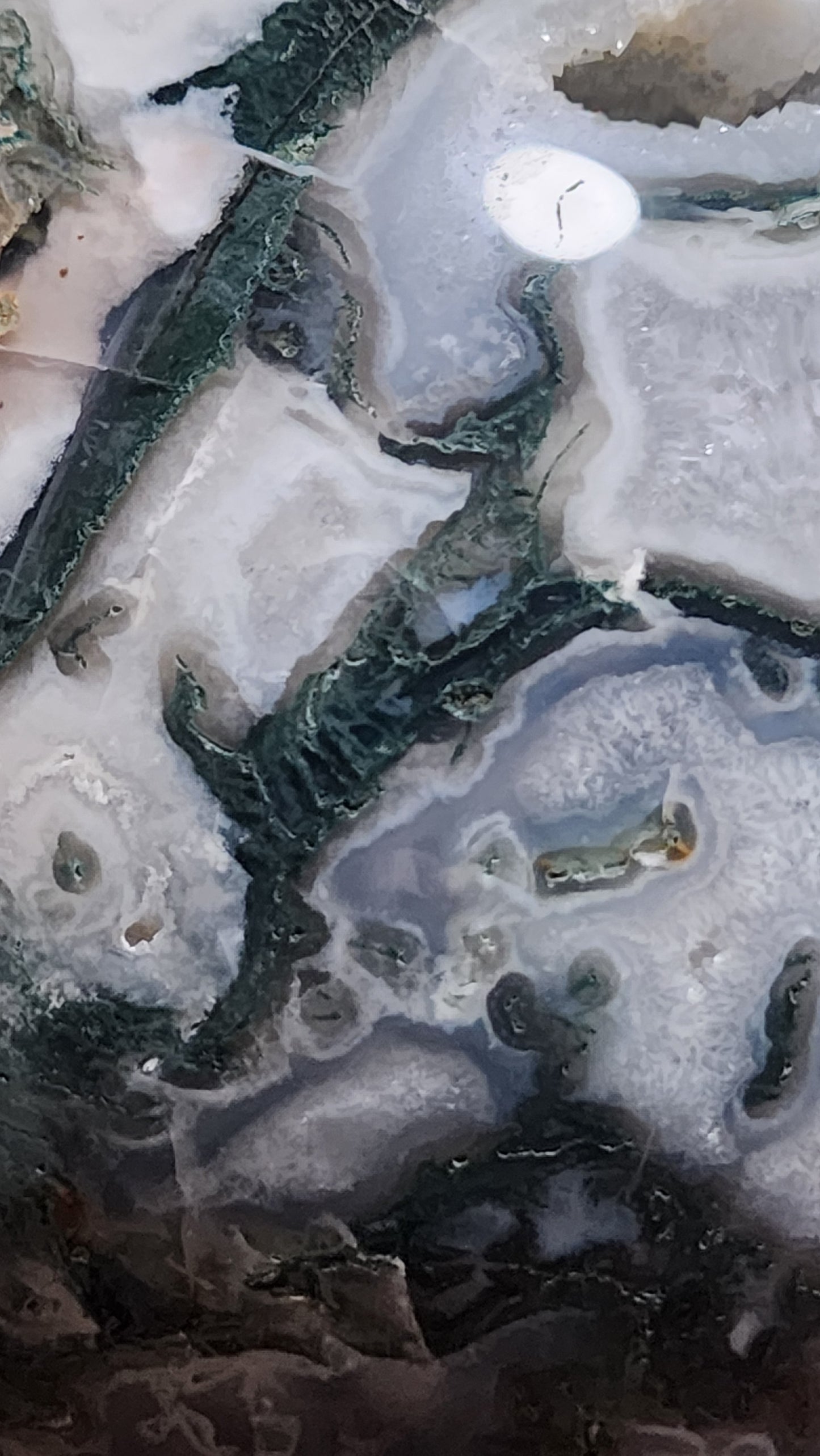 Moss agate statement sphere