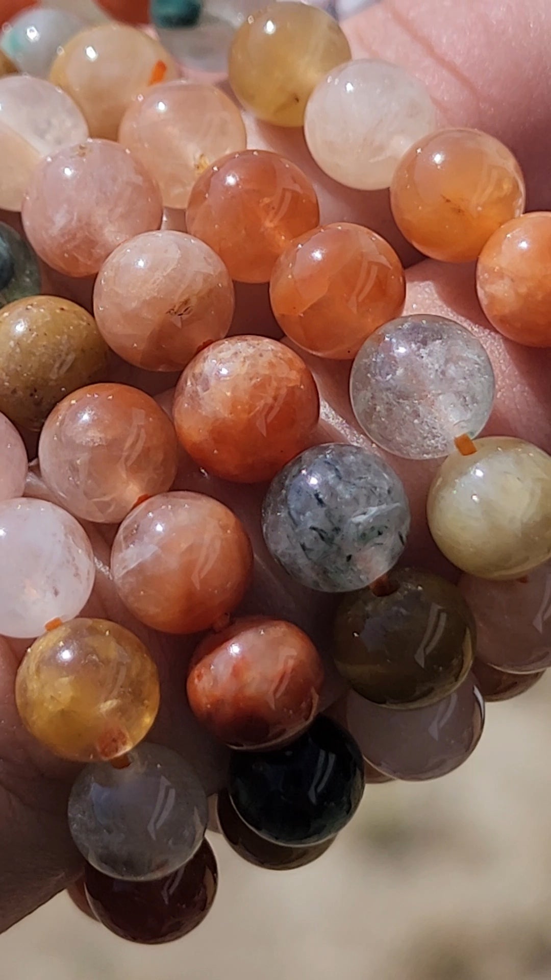Rainbow rutile bracelet