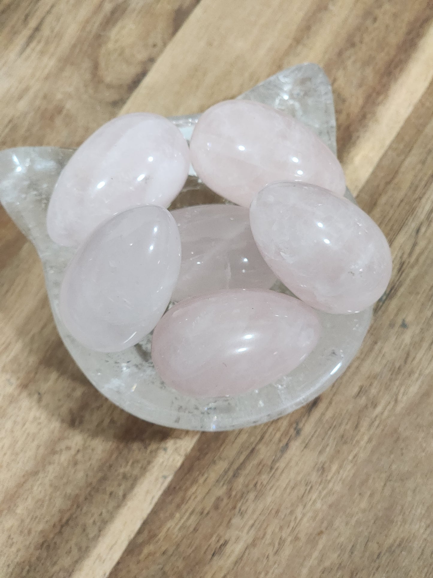 Rose quartz egg