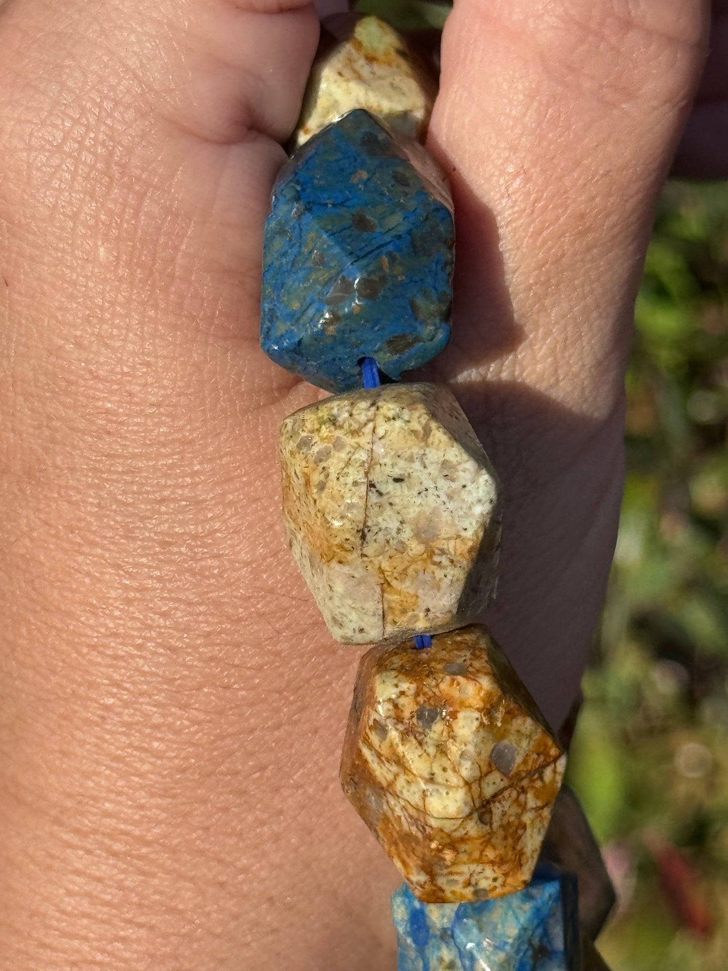Azurite freeform bracelet