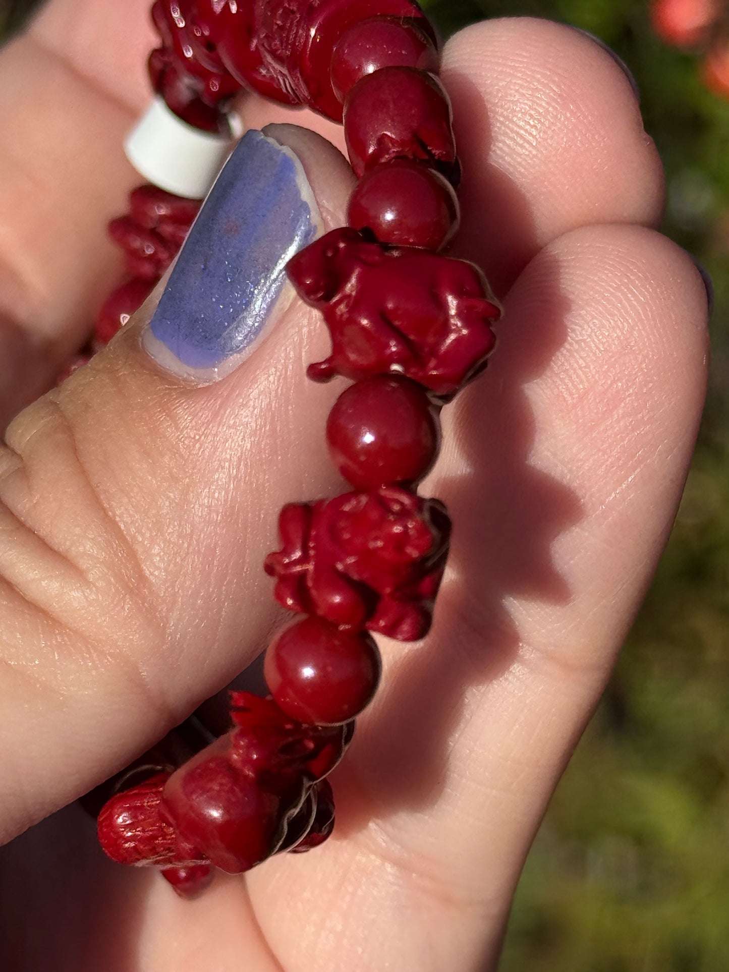 Zodiac cinnabar bracelet