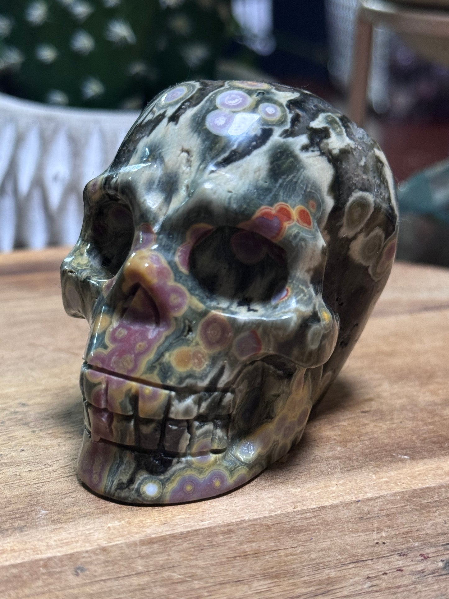 Ocean Jasper skull ￼