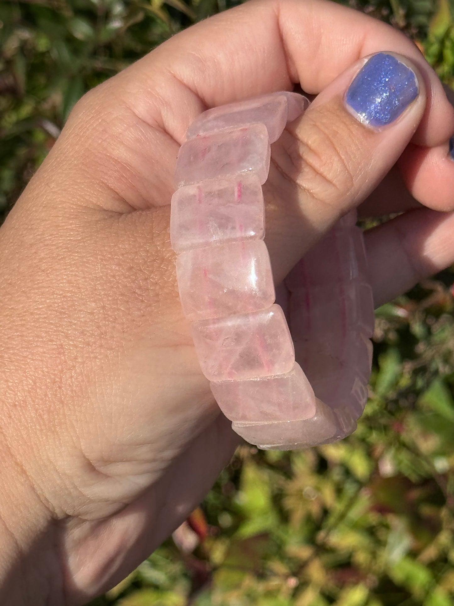 Rose quartz soft bangle