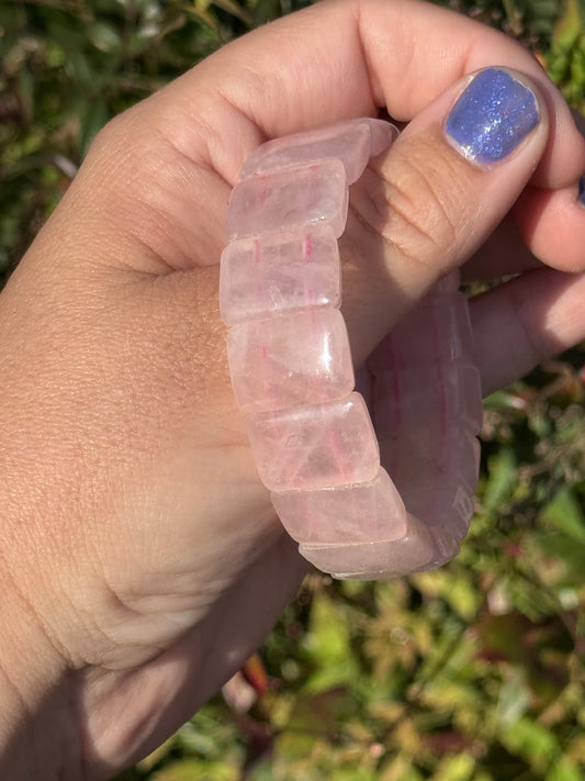 Rose quartz soft bangle