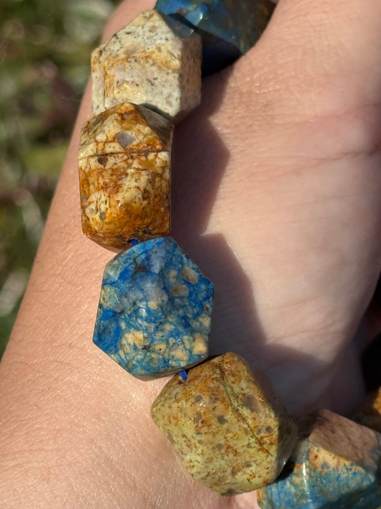 Azurite freeform bracelet