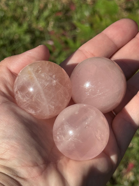 Rose quartz sphere