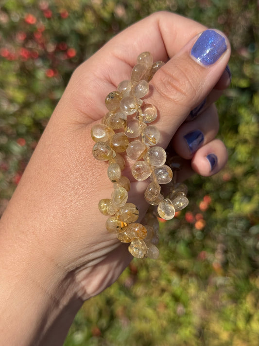 Golden rutile bracelet