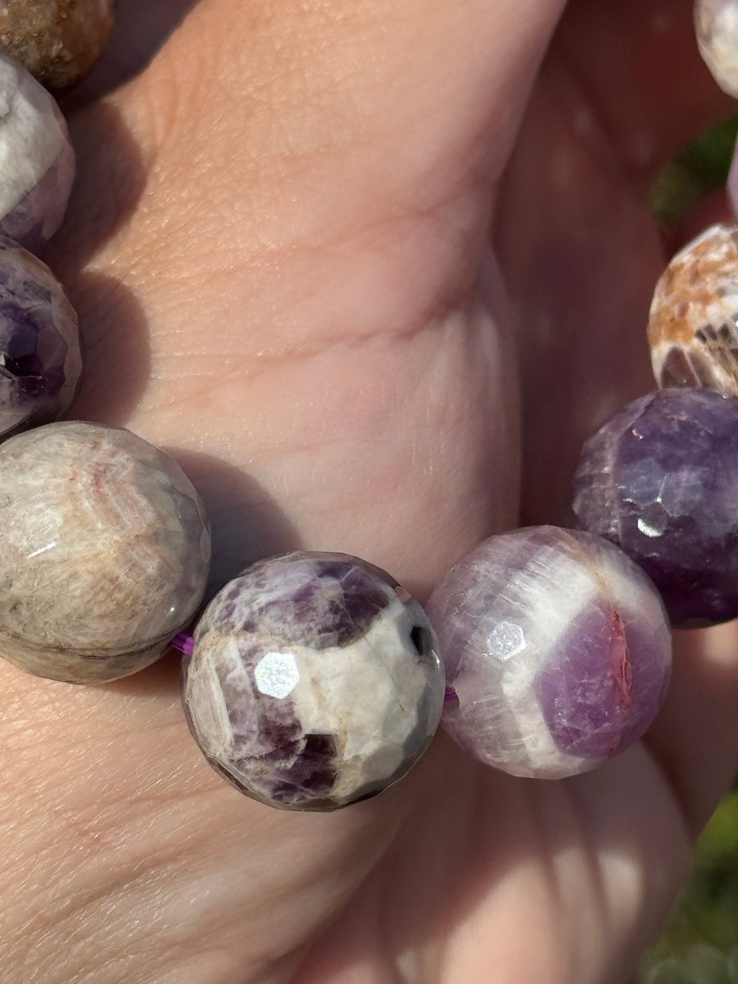 Faceted chevron amethyst