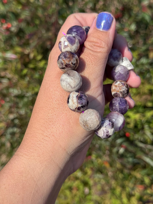 Faceted chevron amethyst