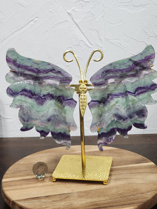 Rainbow flourite butterfly