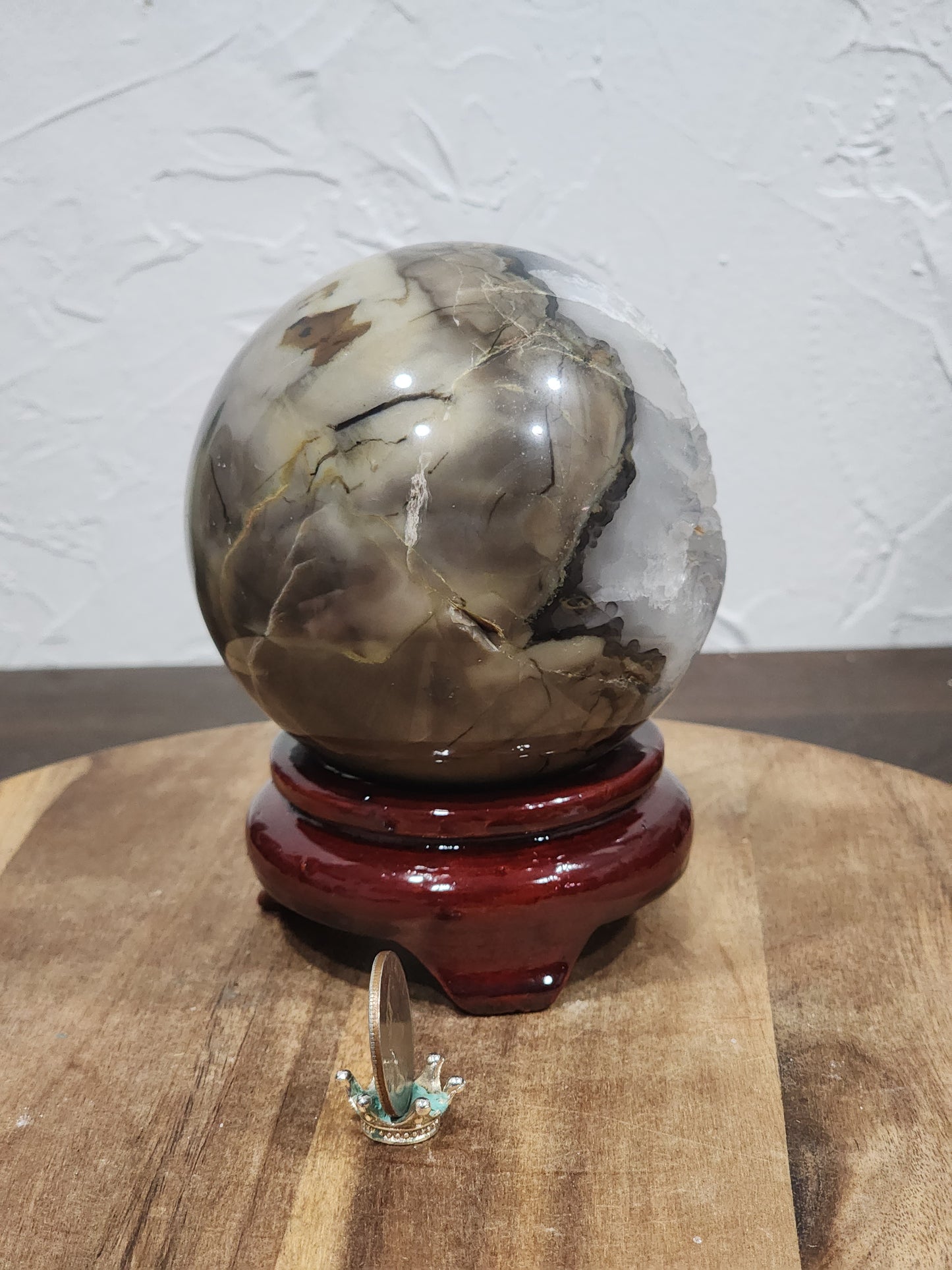 Volcano agate sphere