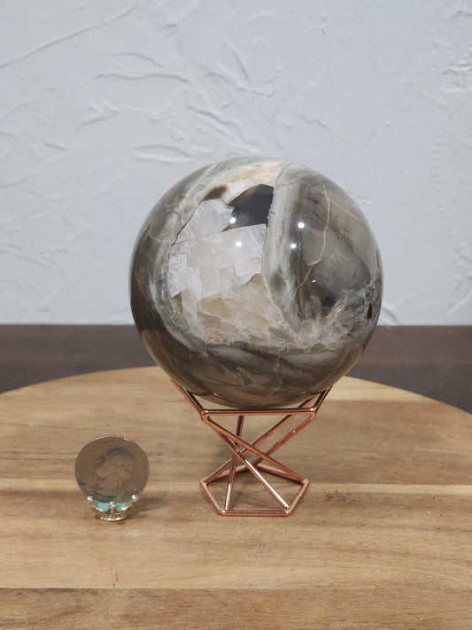 Volcano agate sphere