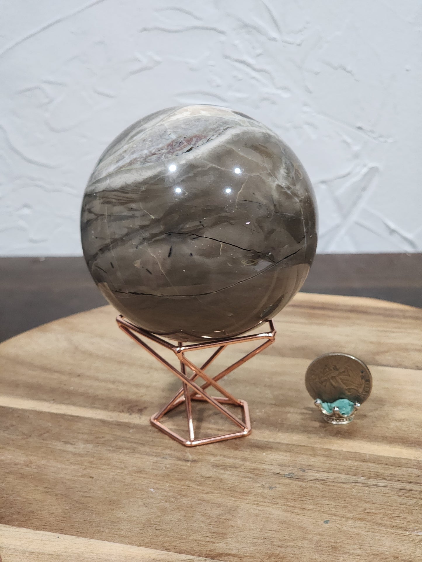 Volcano agate sphere