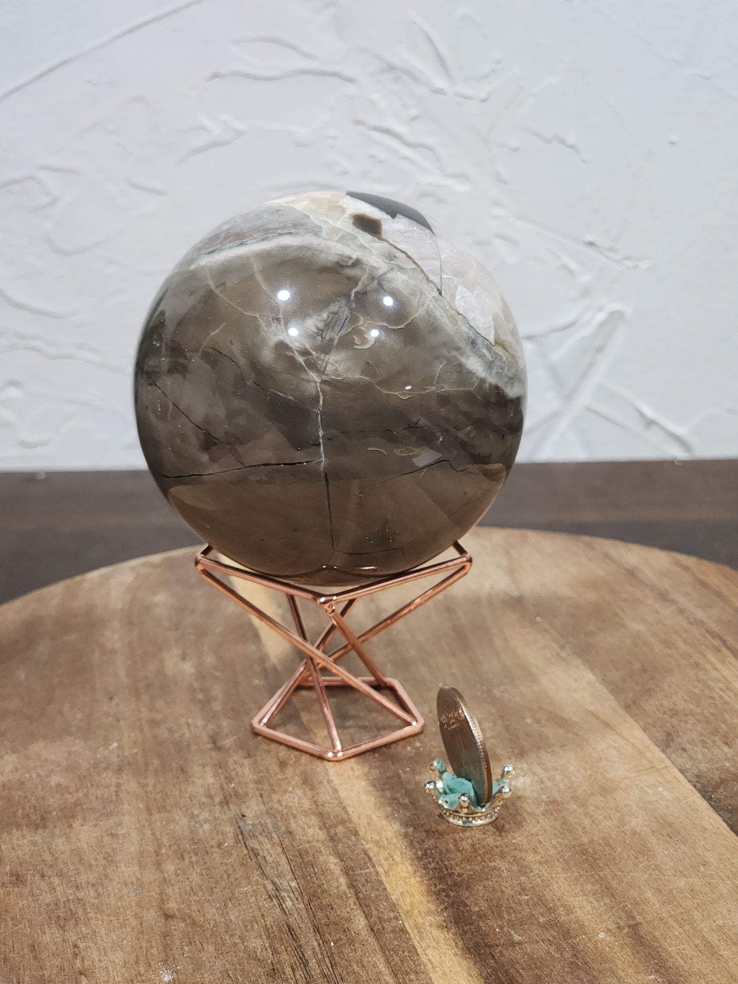 Volcano agate sphere