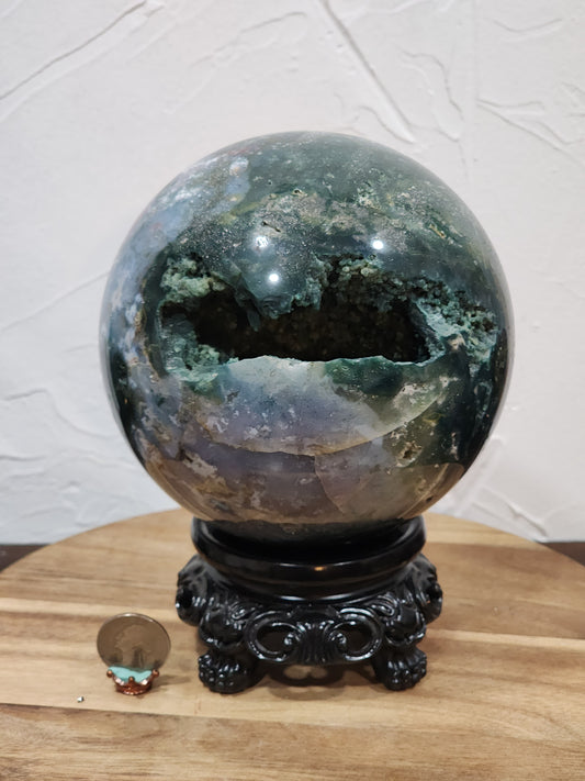 Ocean jasper statement sphere