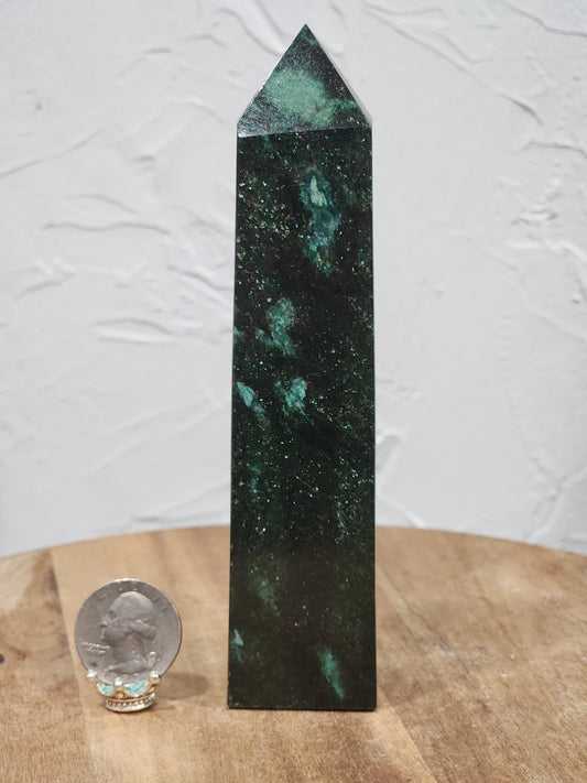 Green mica tower