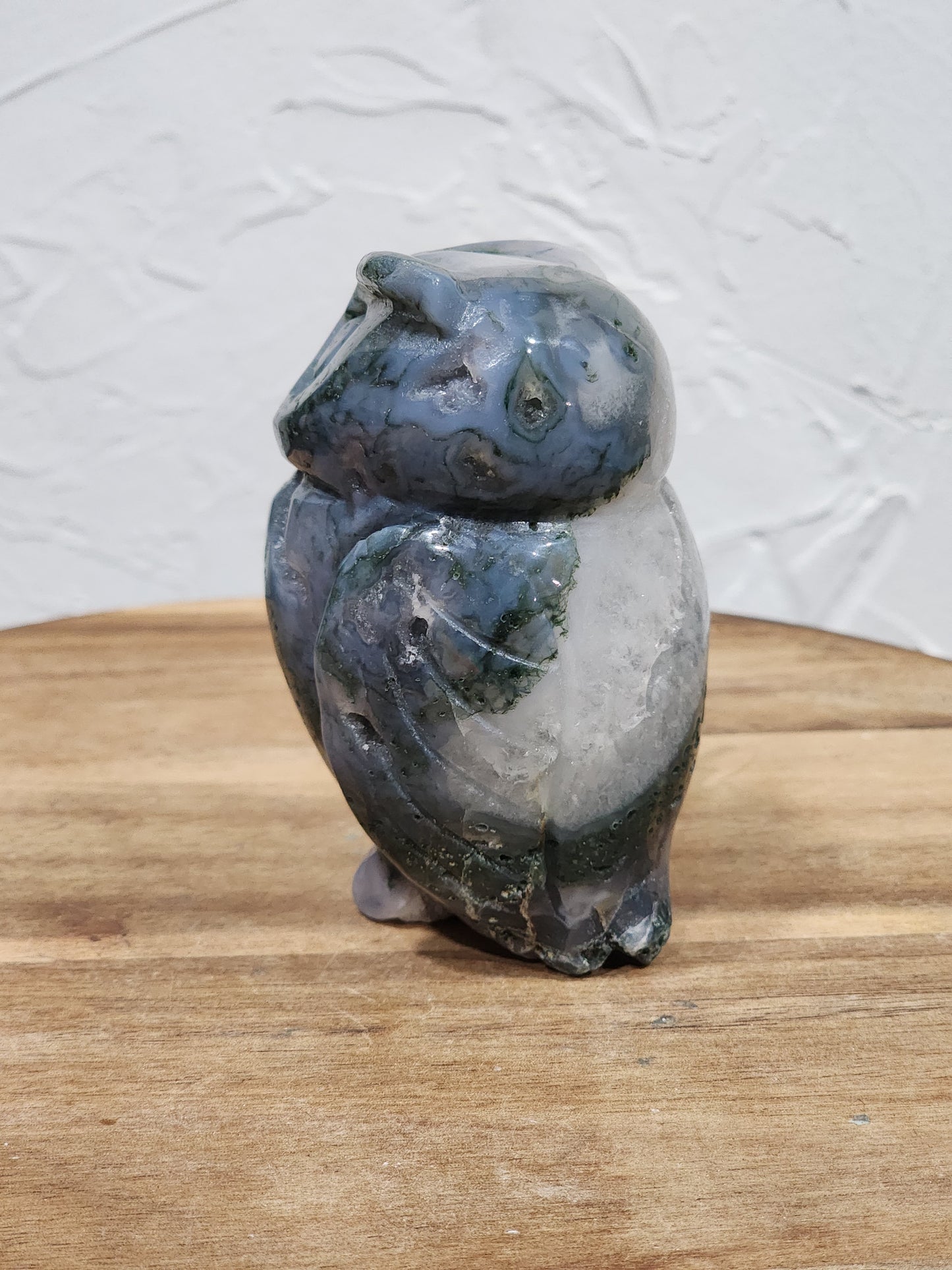 Moss agate owl