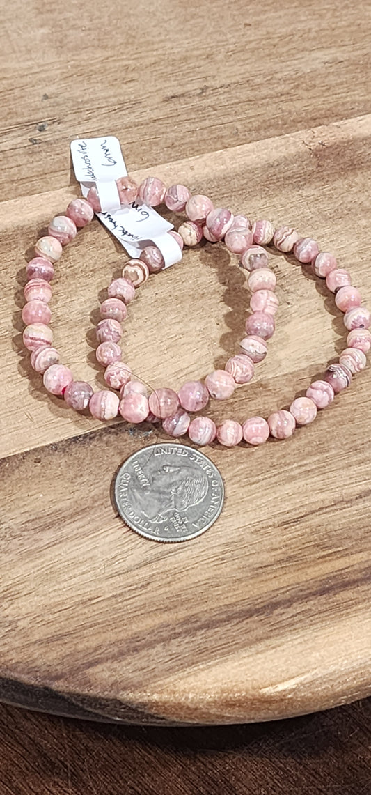 Rhodochrosite bracelet