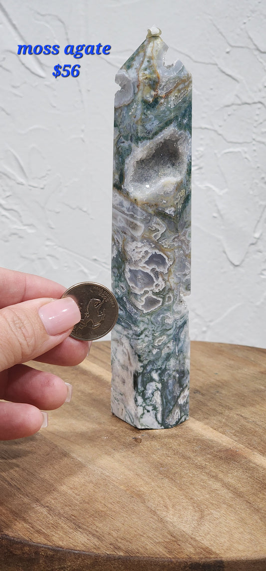 Moss agate tower
