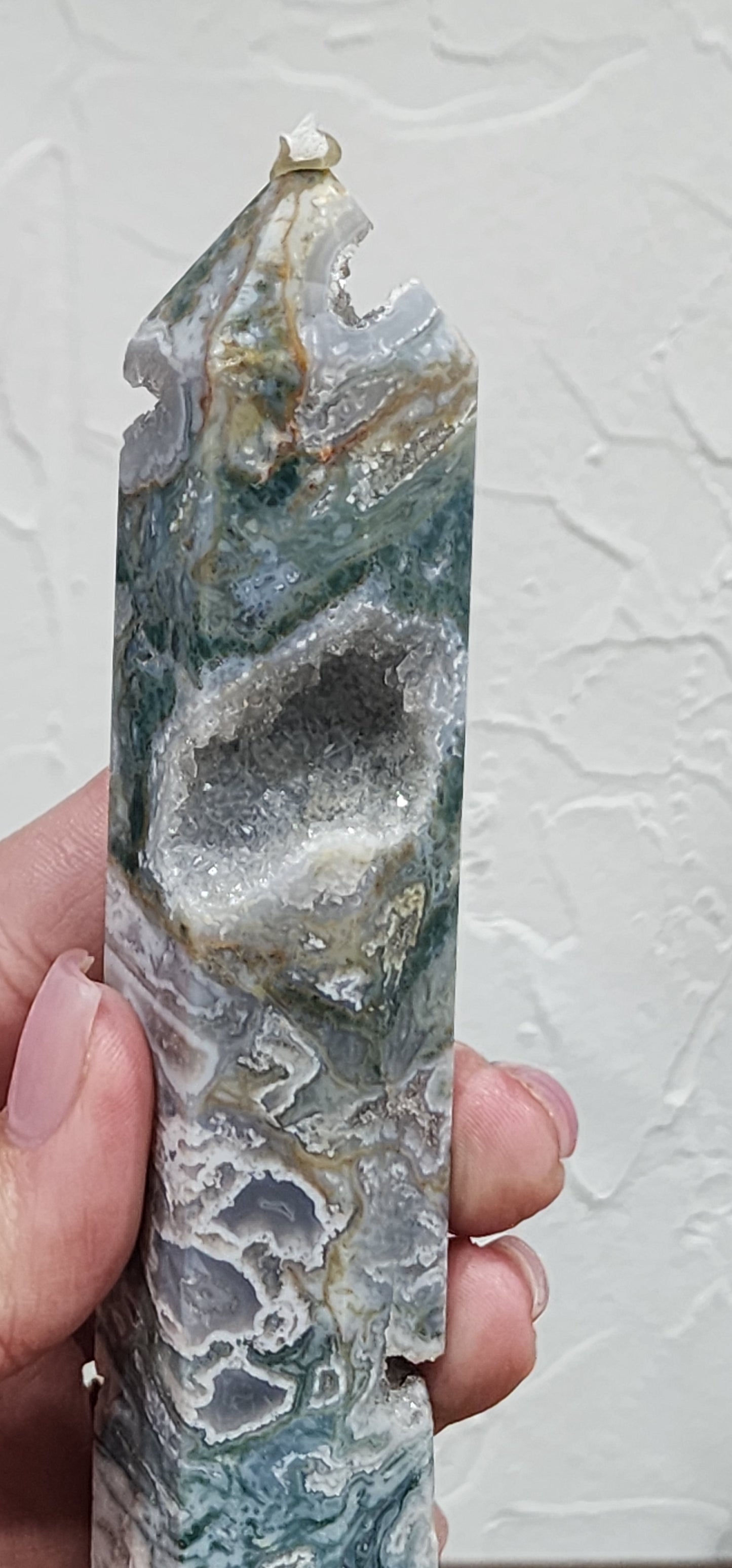 Moss agate tower