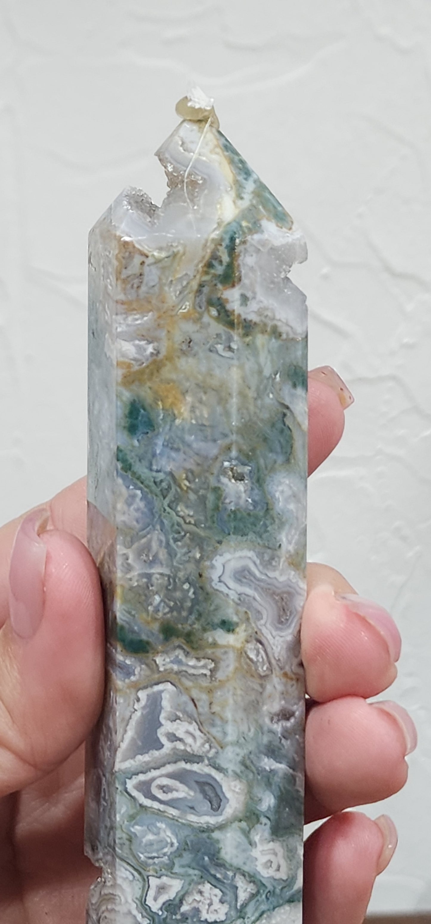 Moss agate tower