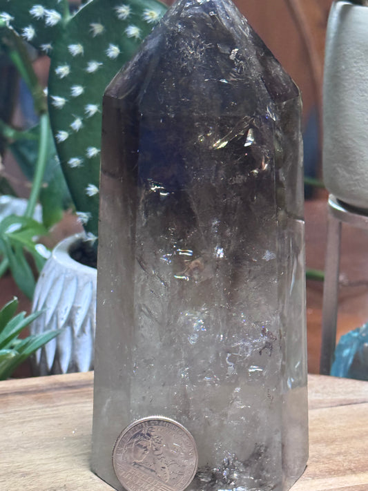 Smoky quartz tower