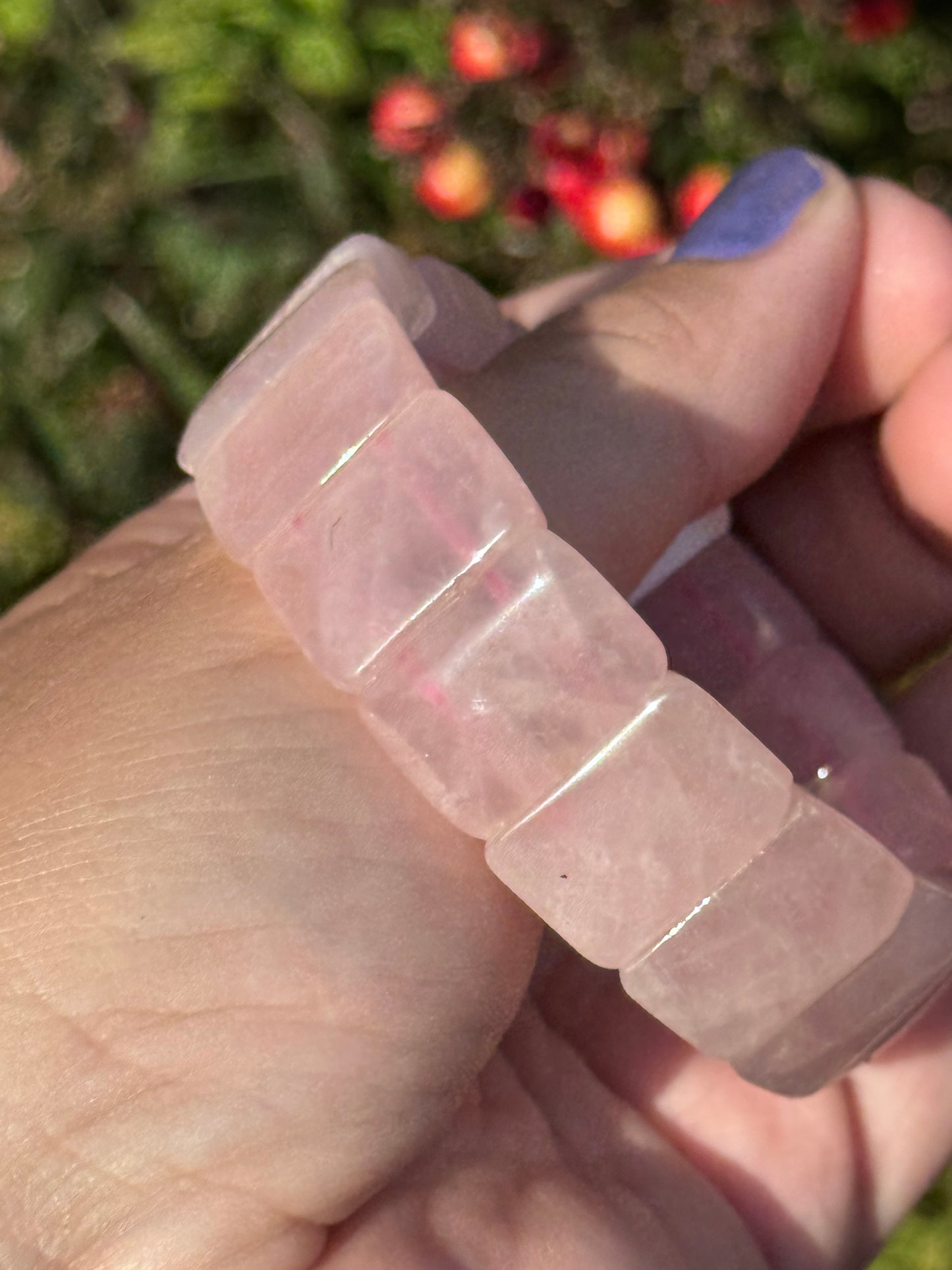 Rose quartz soft bangle