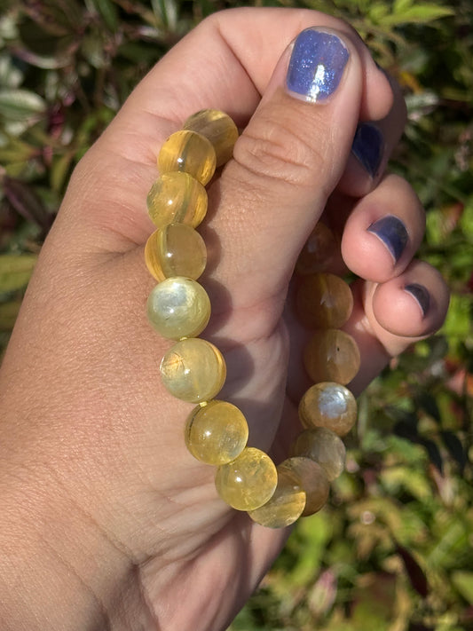 Golden mica bracelet