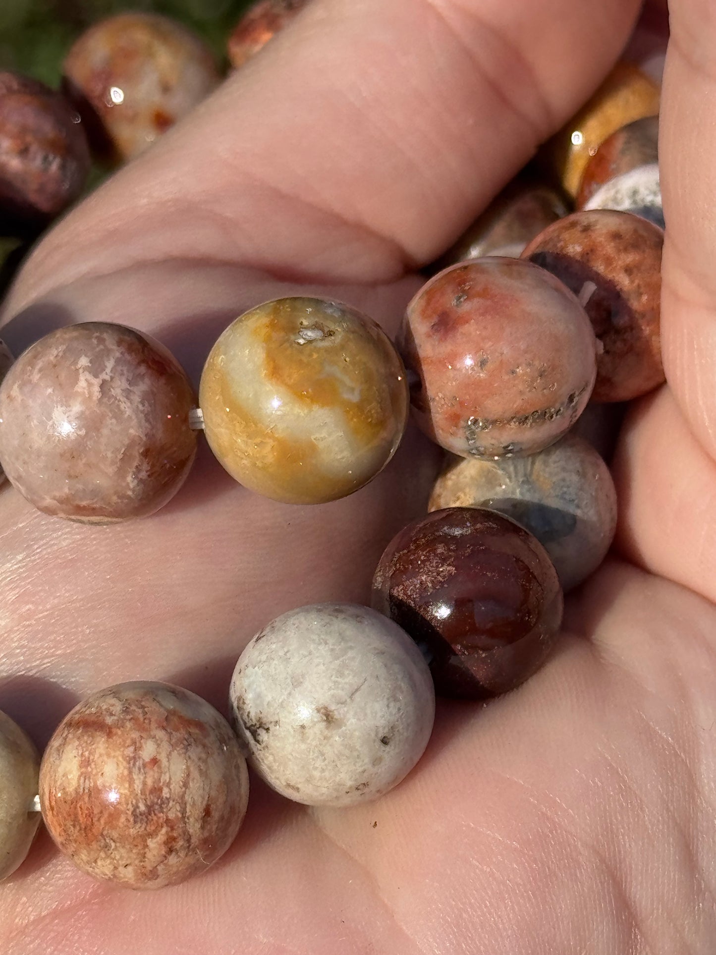 Fossilized coral bracelet