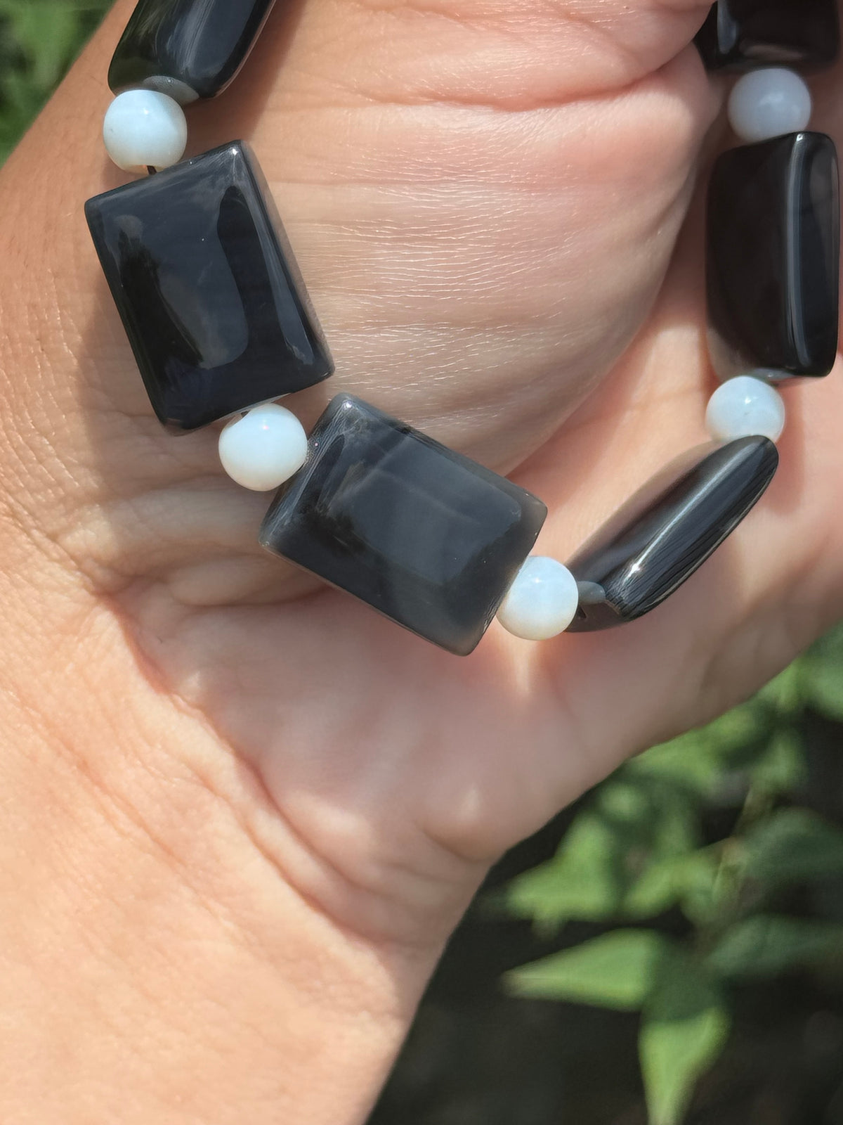 Black agate bracelet