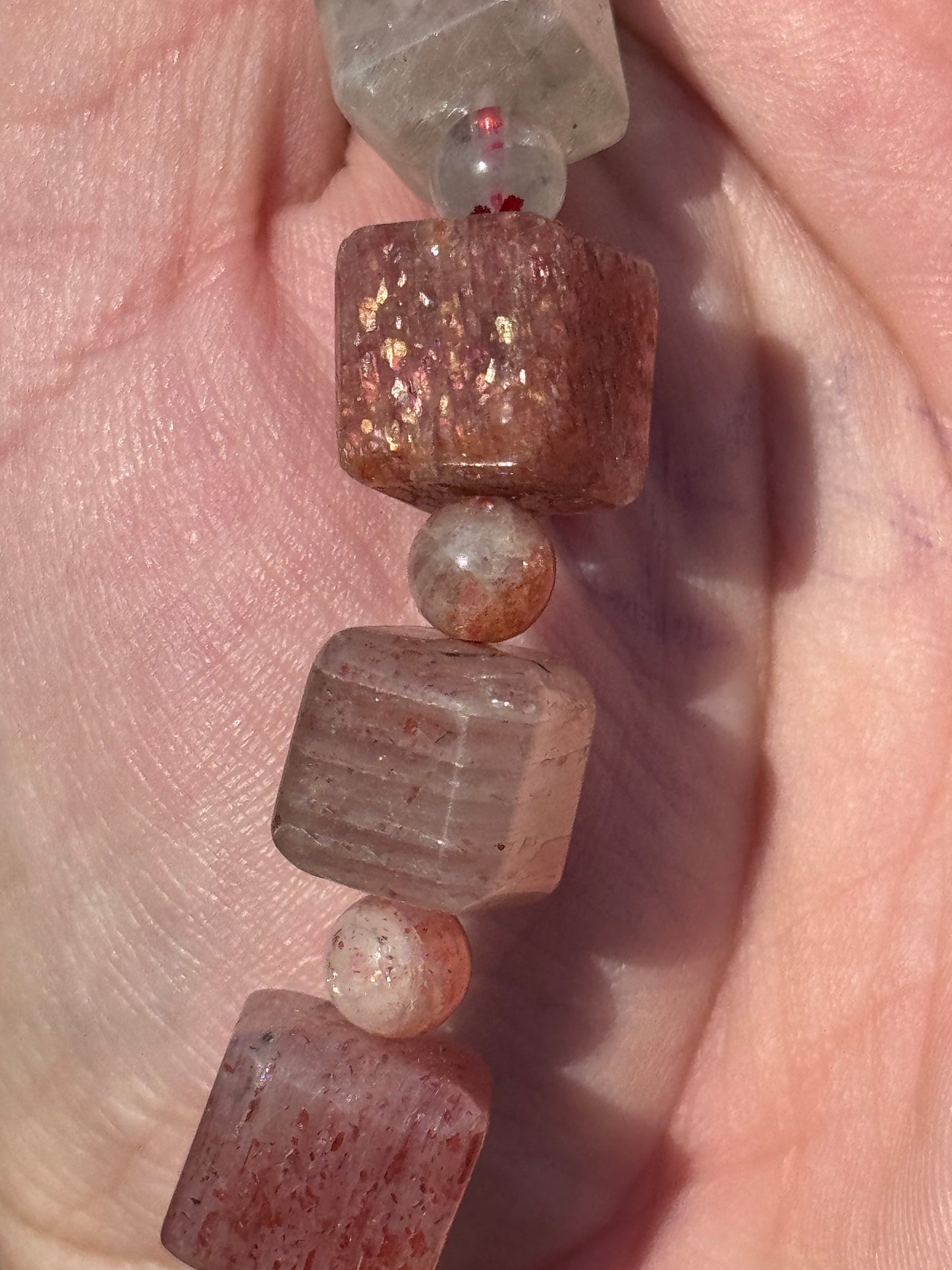 Arusha sunstone cube bracelet