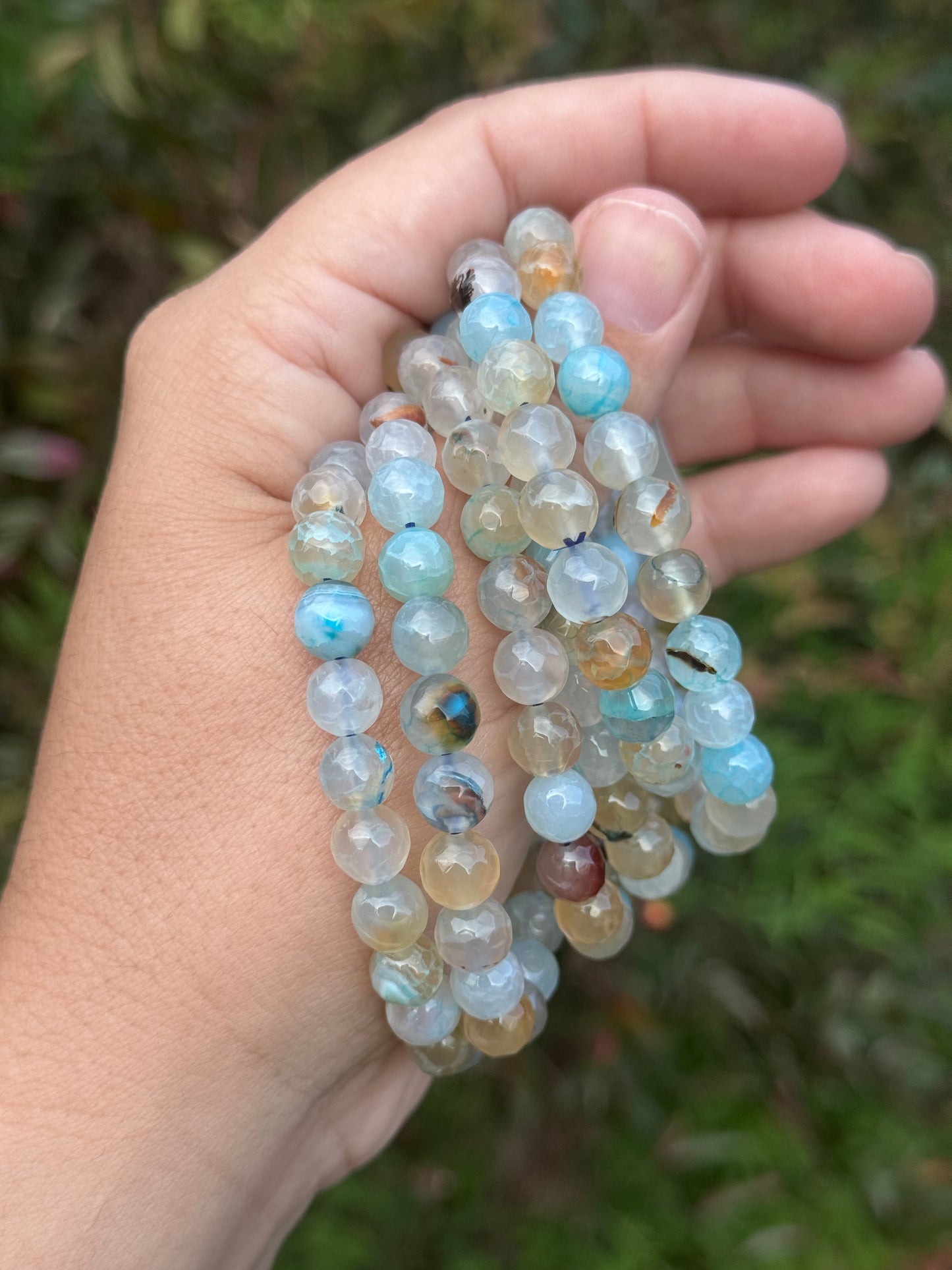 Blue agate bracelet