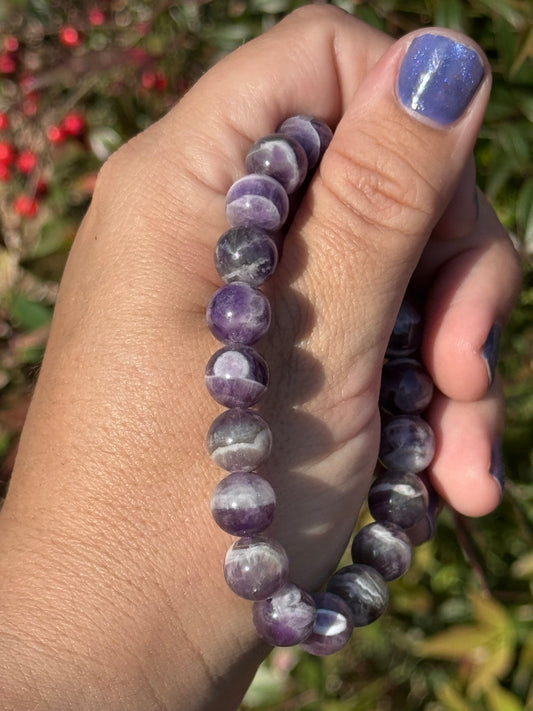 Chevron amethyst bracelet