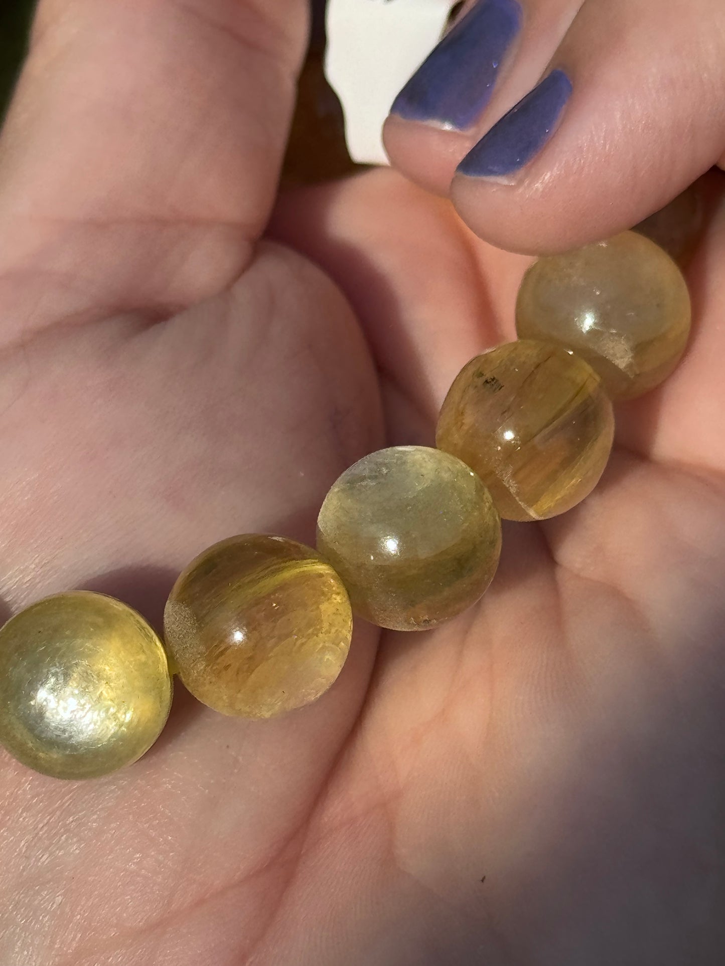 Golden mica bracelet