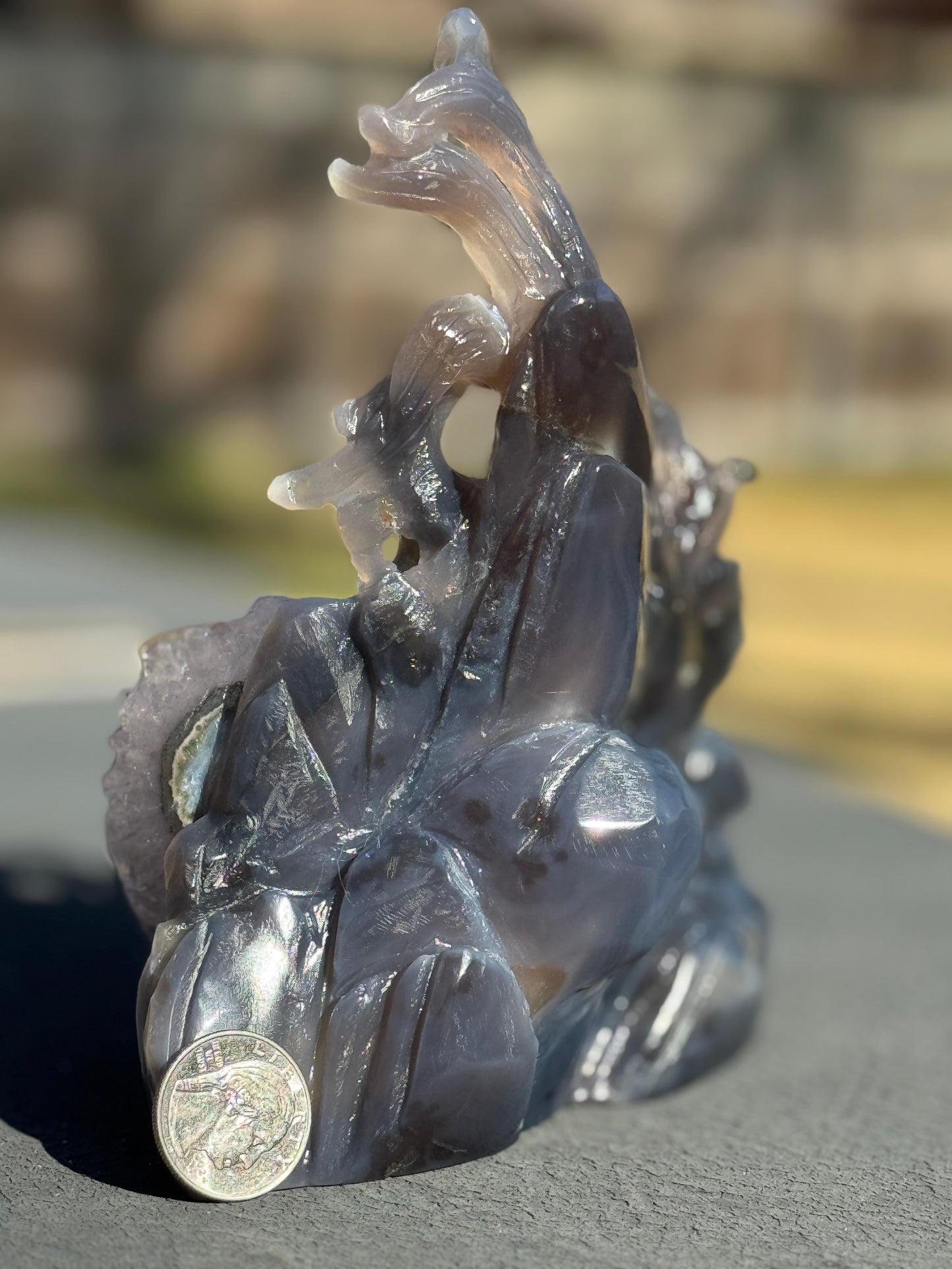 Amethyst heart with nine-tail fox