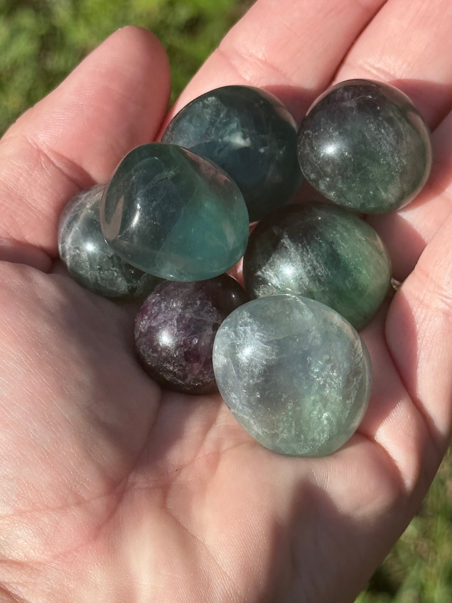 Fluorite tumbled stone