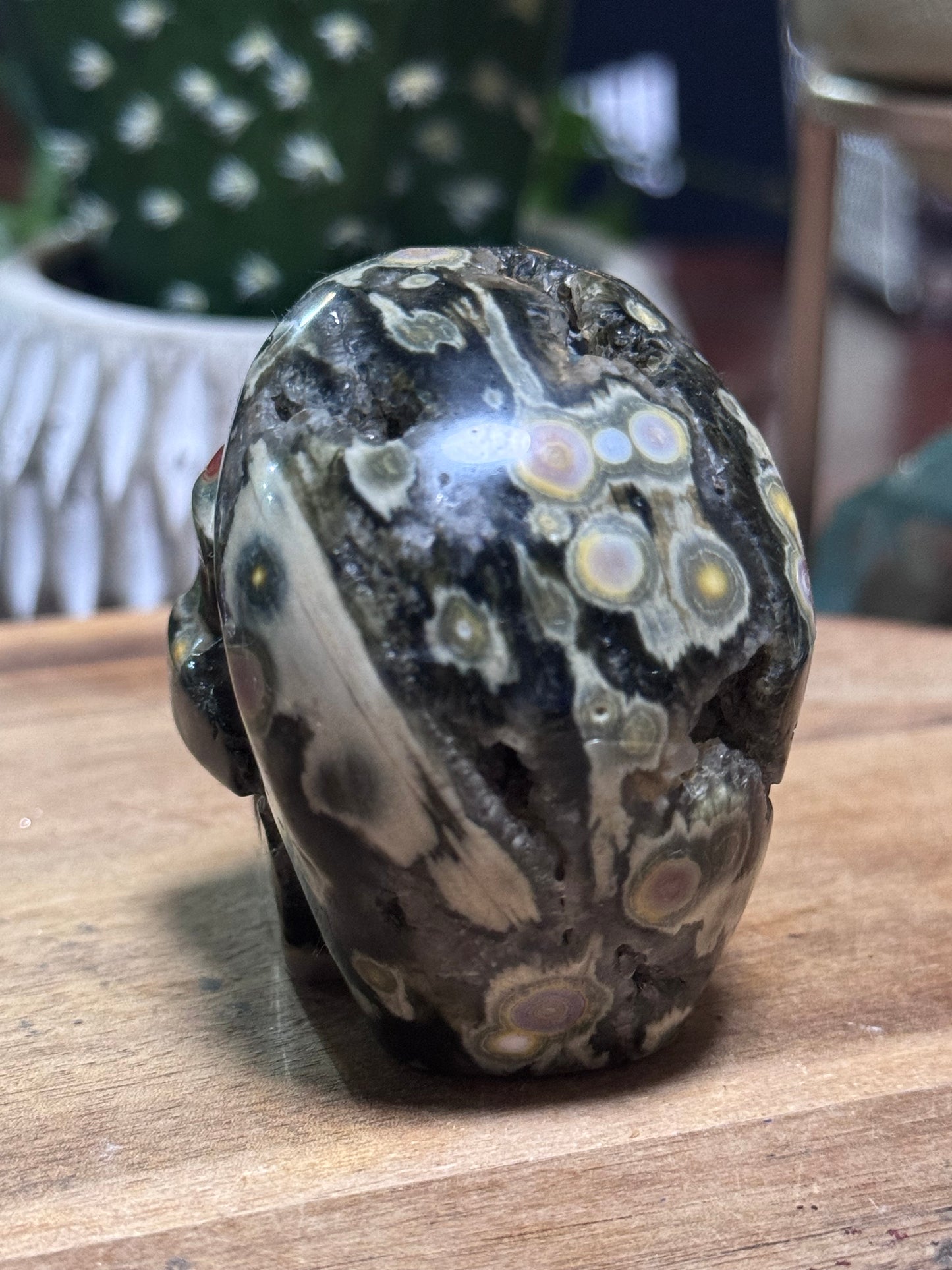 Ocean Jasper skull ￼