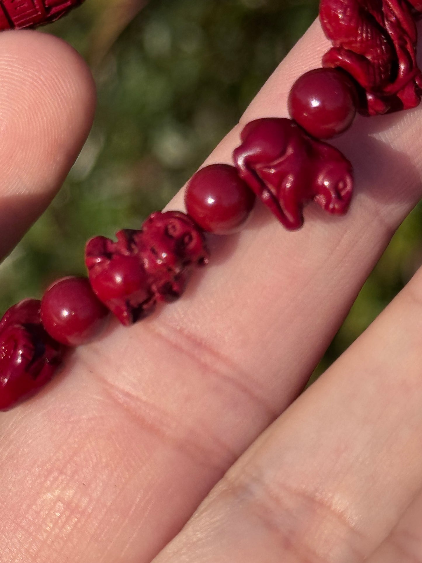 Zodiac cinnabar bracelet