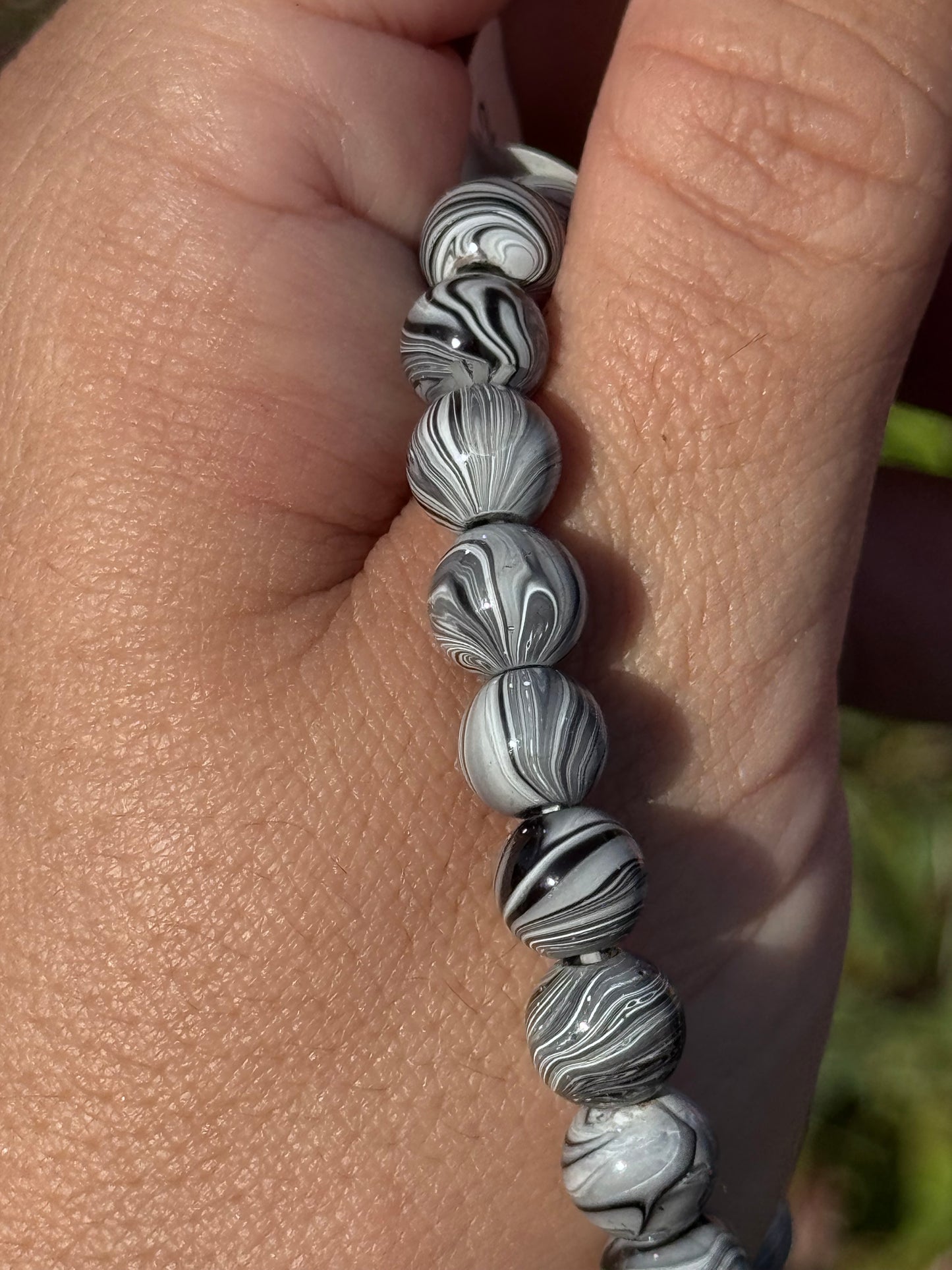 Dipped hematite bracelet