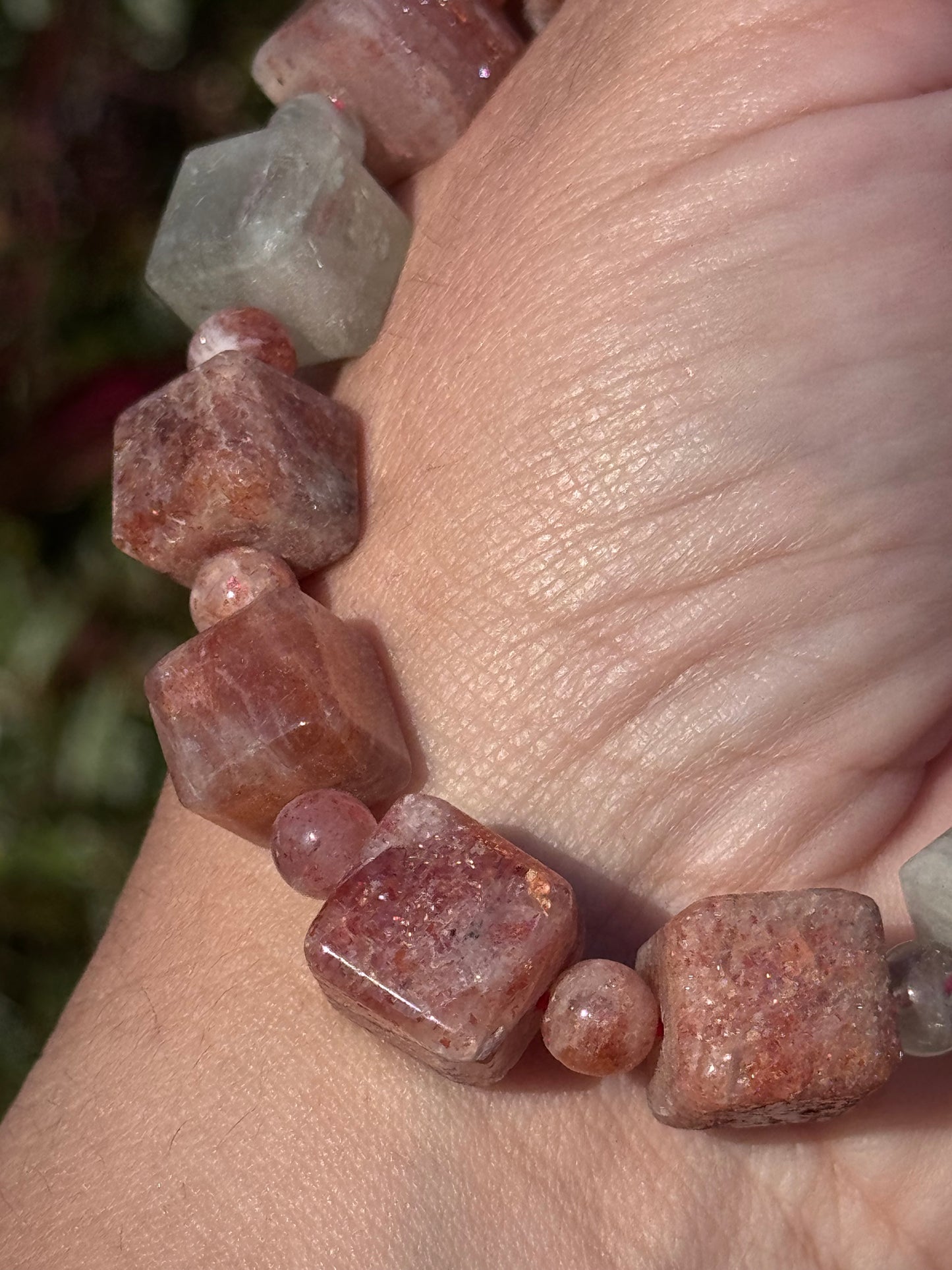 Arusha sunstone cube bracelet