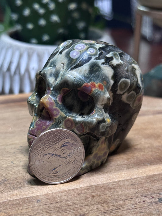 Ocean Jasper skull ￼