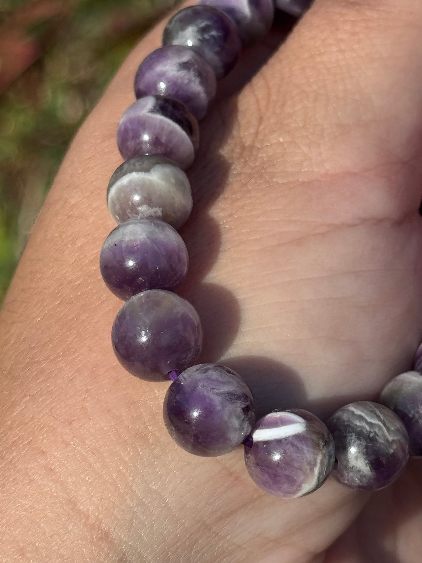 Chevron amethyst bracelet