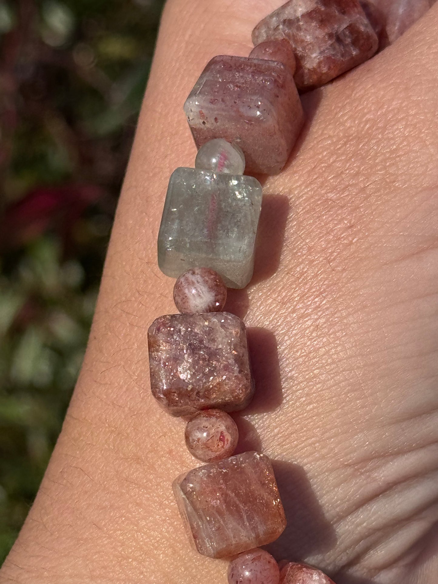 Arusha sunstone cube bracelet