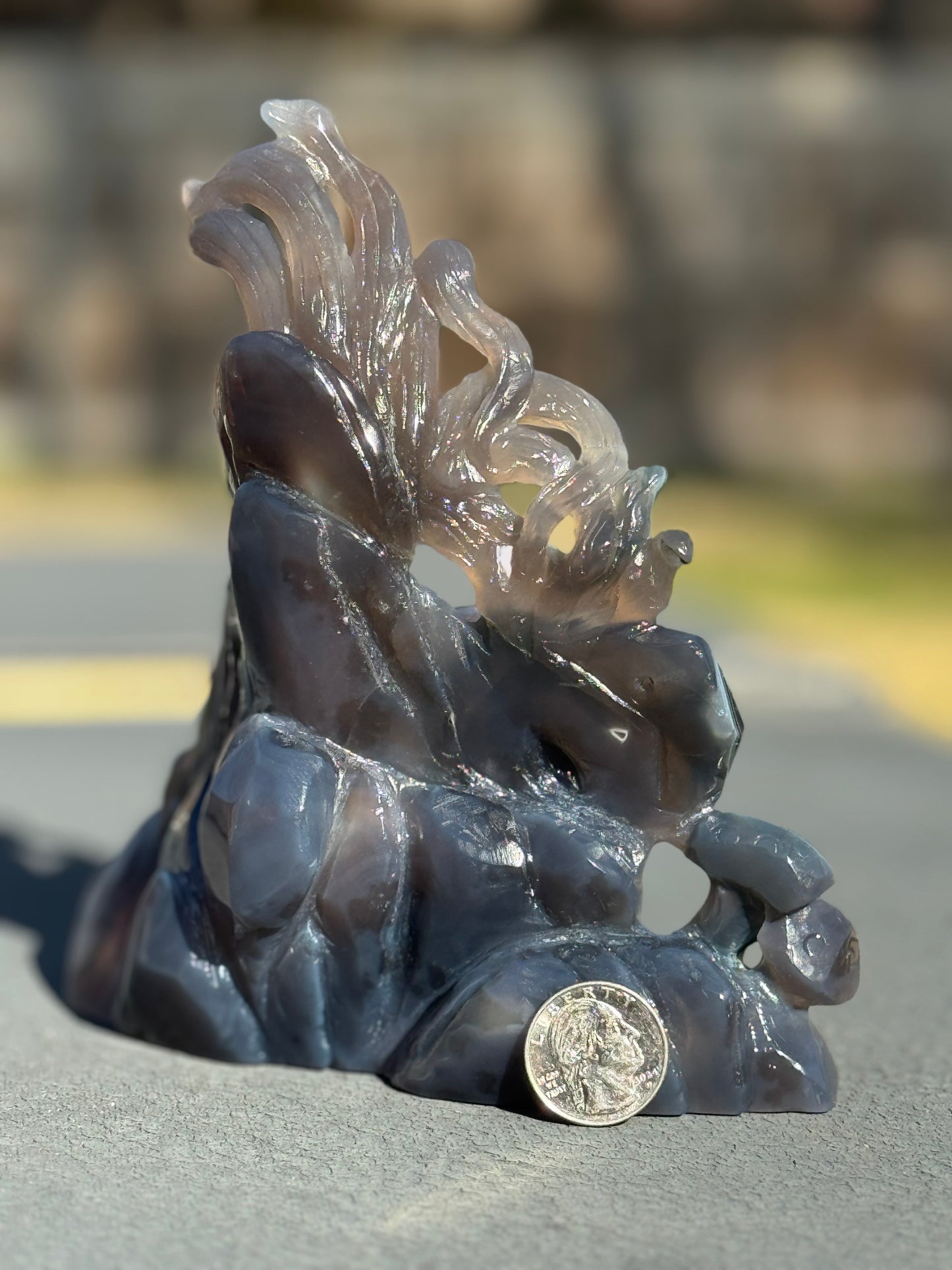 Amethyst heart with nine-tail fox