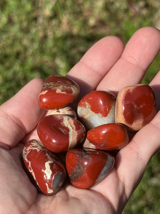 Red jasper tumble stone